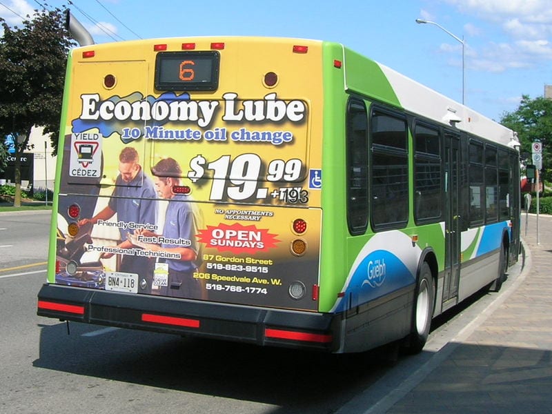 NYC bus wrap advertising design