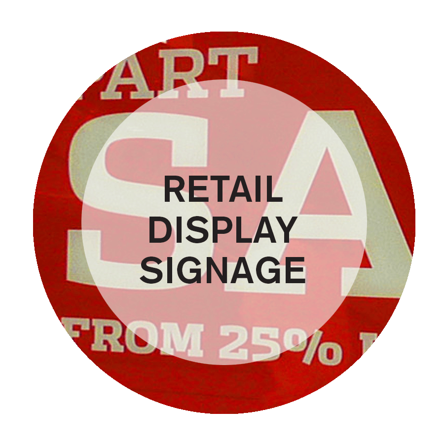 speciality design for display retail signages in NYC